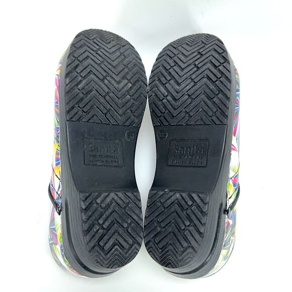 SANITA Women’s Size  38 / 7 Straton Colorful Lines Swirls Nursing Danish Clog - Picture 10 of 10